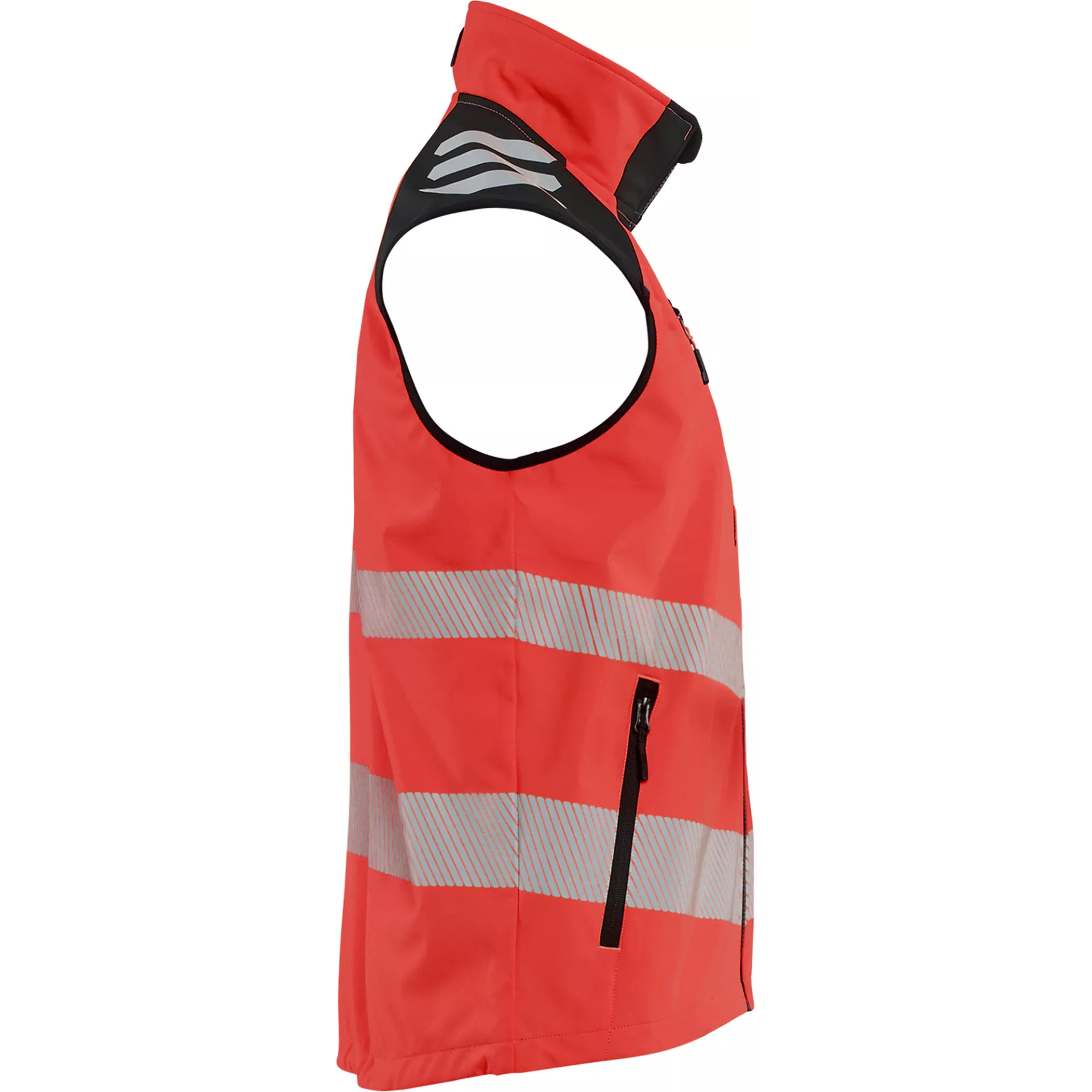 Blaklader 309125135599, Hi-Vis Softshell Vest, High Vis Red/Black, image 3