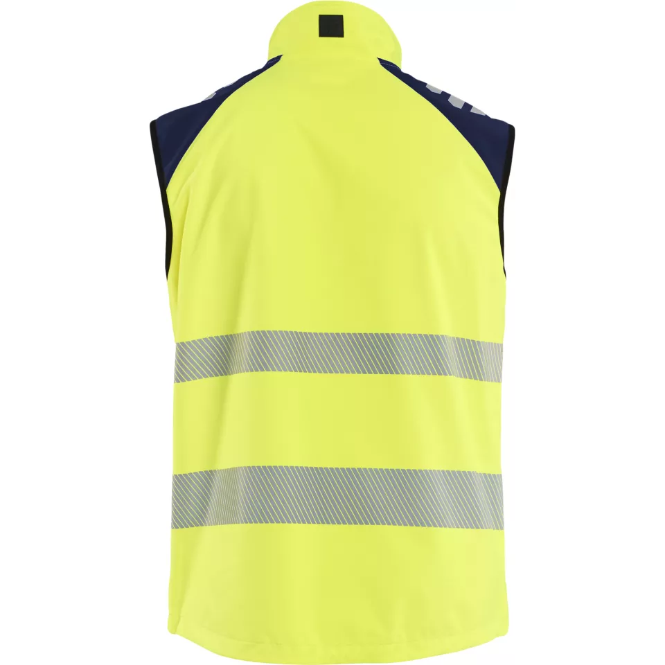 Blaklader 309125133389, High Vis Softshell Vest, High Vis Yellow/Navy Blue, image 4, gallery thumbnail