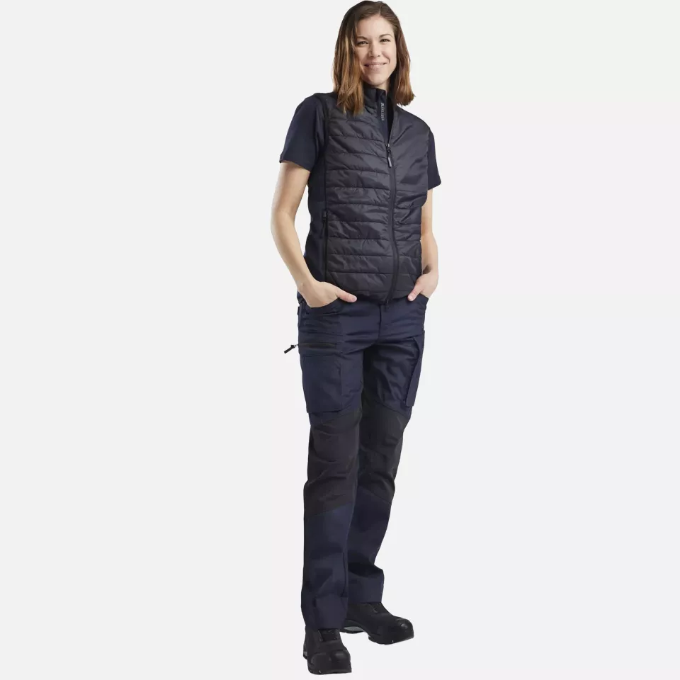 Blaklader 386420309986, Ladies Lined Vest, Black/Dark Navy, image 5, gallery thumbnail