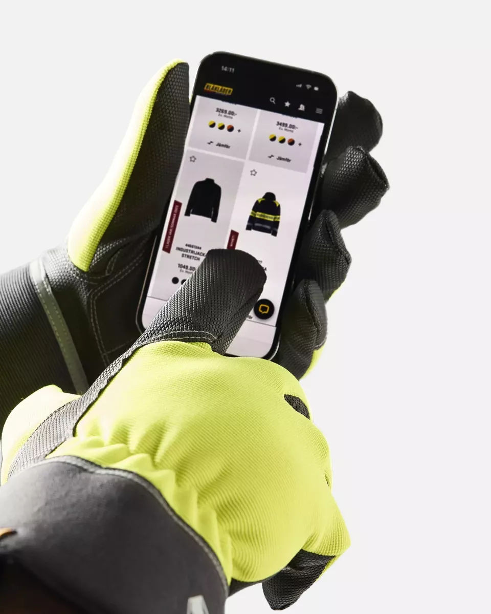 Blaklader 287714053300, Touch Lined Work Glove, Yellow, image 2, gallery thumbnail