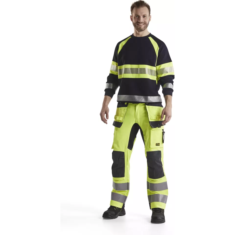 Blåkläder 345917628933, Multinorm Sweatshirt, Marineblau/ Gelb, image 5, gallery thumbnail