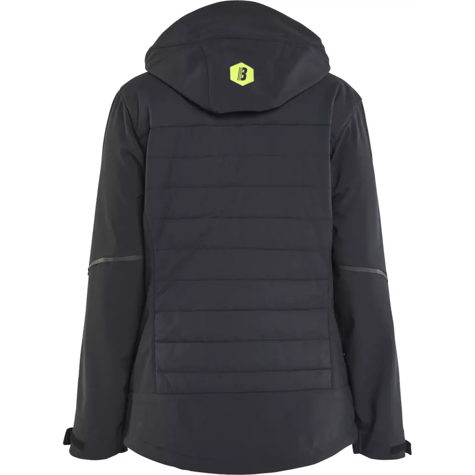 Blåkläder 473325139933, Women's Hybrid Jacket, Black/Yellow, image 4, gallery thumbnail