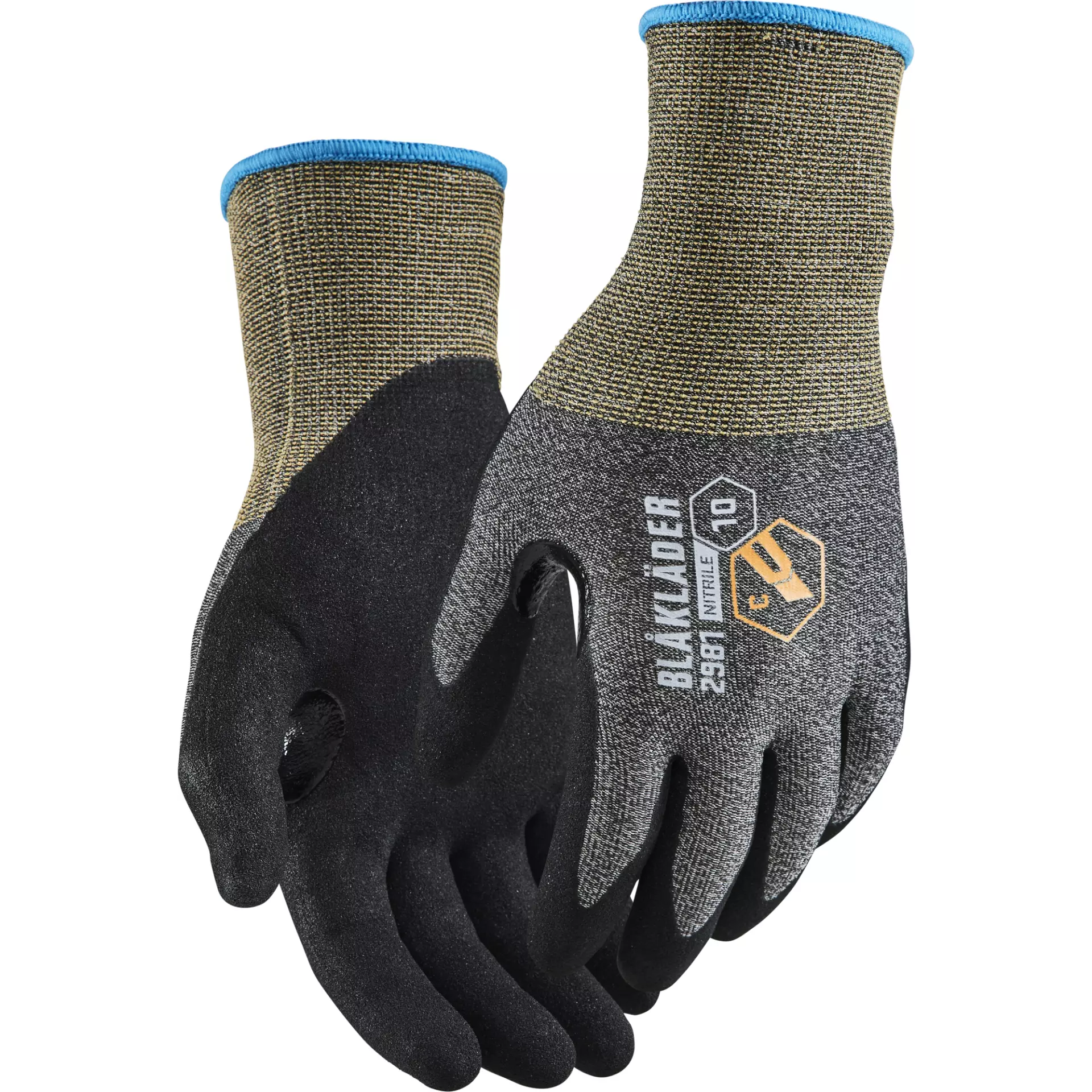 Blaklader 298114739900, Nitrile Dipped Cut Protection Glove C, Black