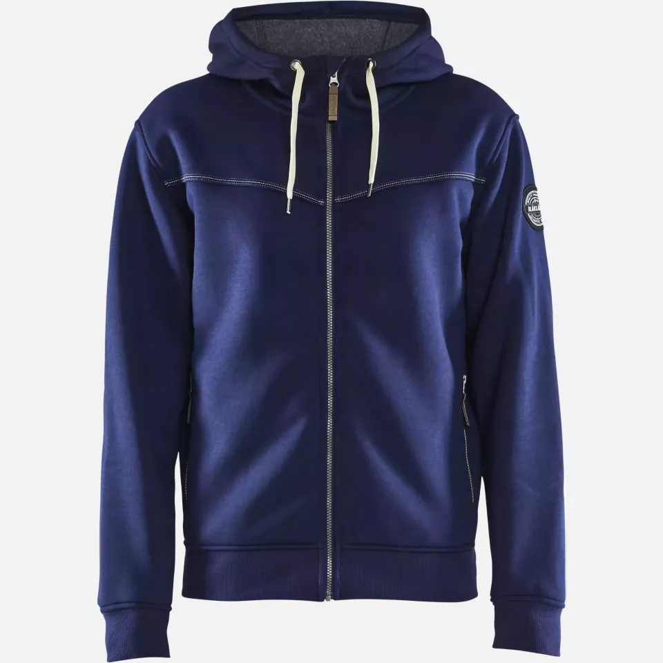 Blaklader 493325148900, Pile Lined Hooded Sweatshirt, Navy Blue, image 1, gallery thumbnail