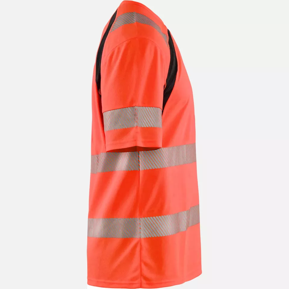 Blaklader 339710135599, High Vis UV Protection T-Shirt, Red/Black, image 2, gallery thumbnail