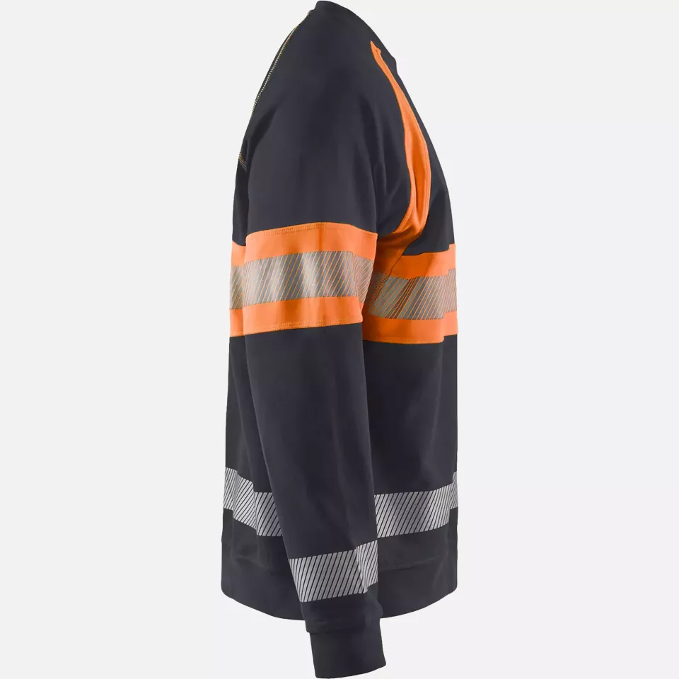 Blaklader 335911589653, High Vis Sweatshirt, Medium Grey/Orange, image 2, gallery thumbnail