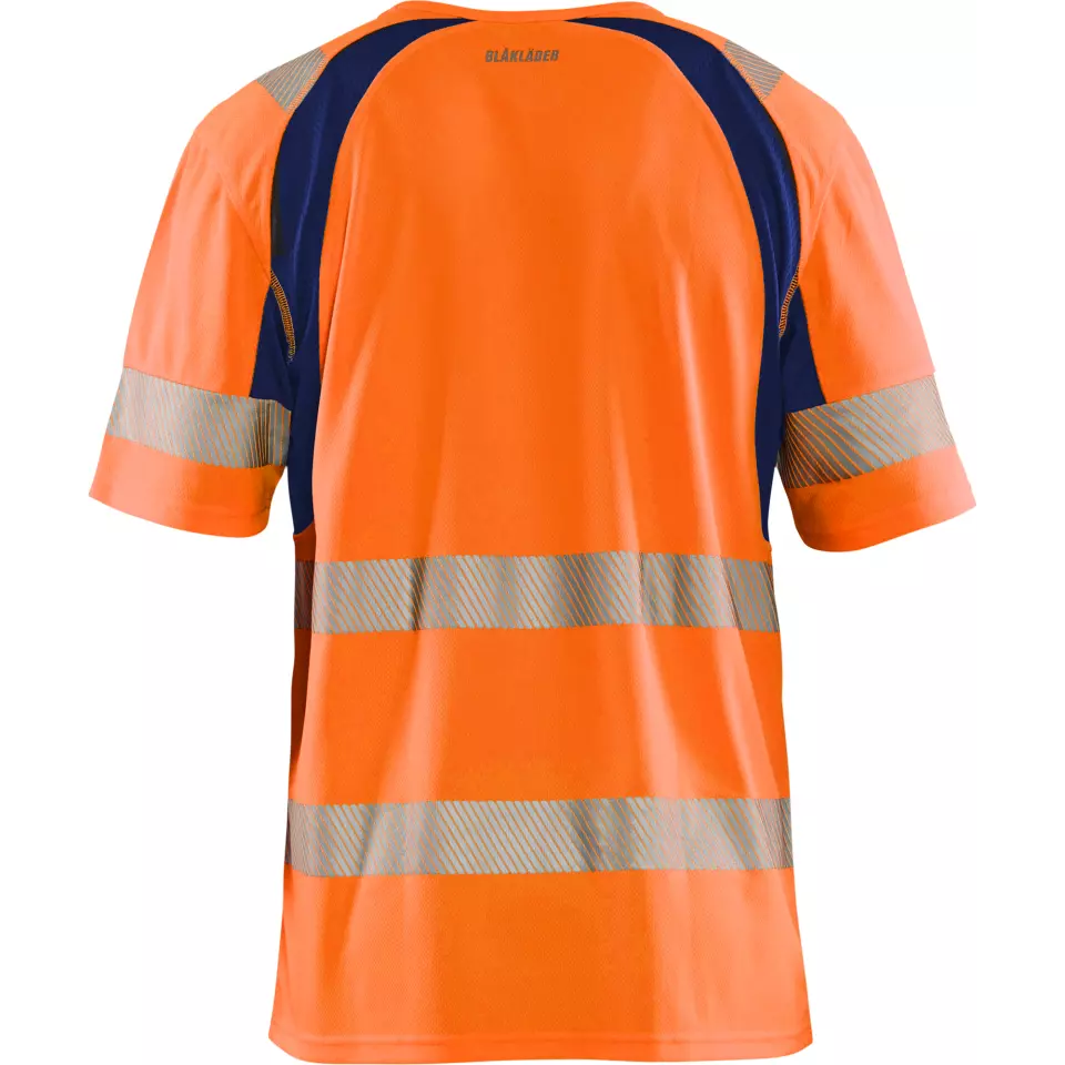Blåkläder 339710135389, High Vis UV Schutz T-Shirt, Orange/Marineblau, image 4, gallery thumbnail