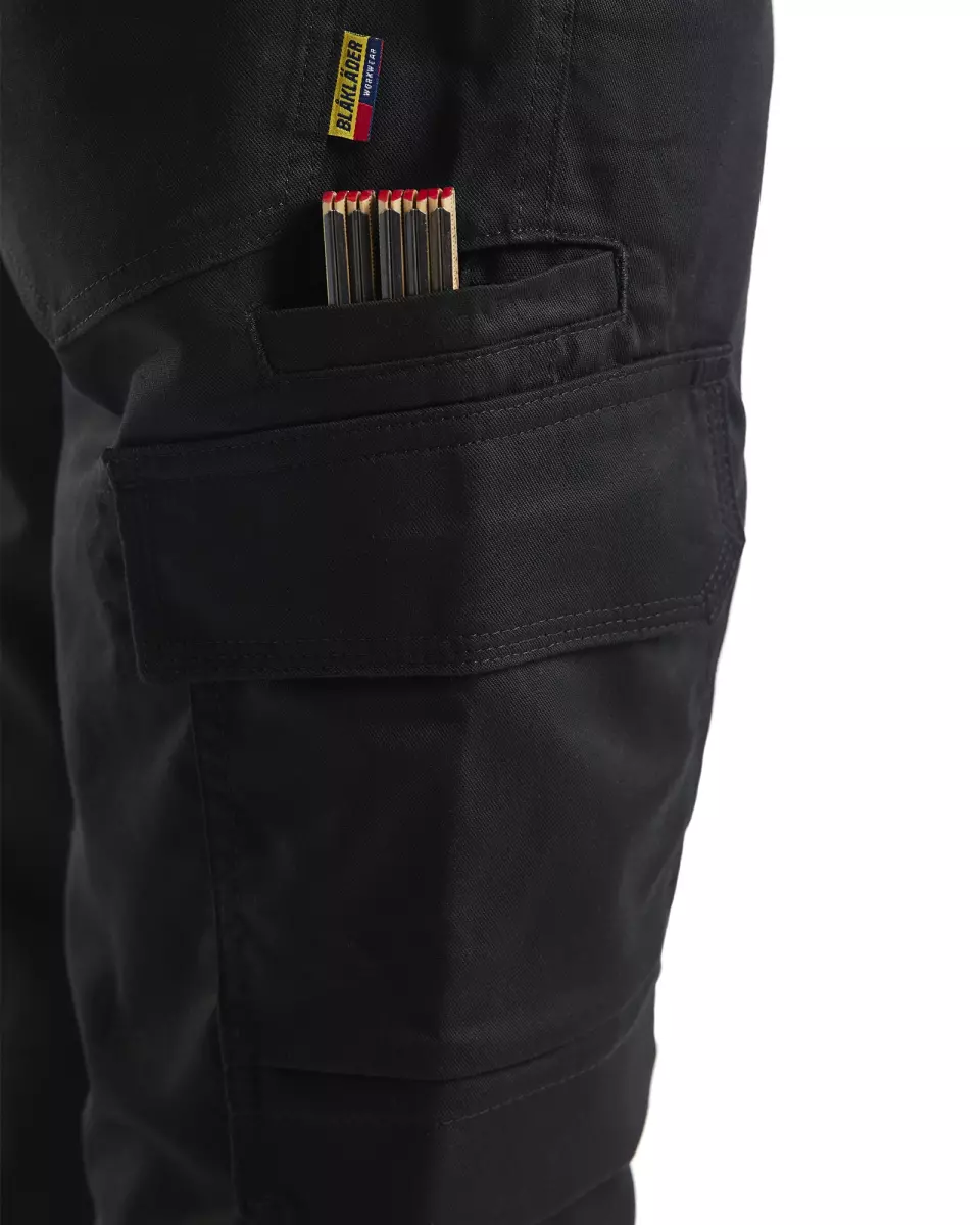 Blaklader 144818329900, Industrie Stretch Arbeitshose mit Kniepolstertaschen, Schwarz, image 6, gallery thumbnail