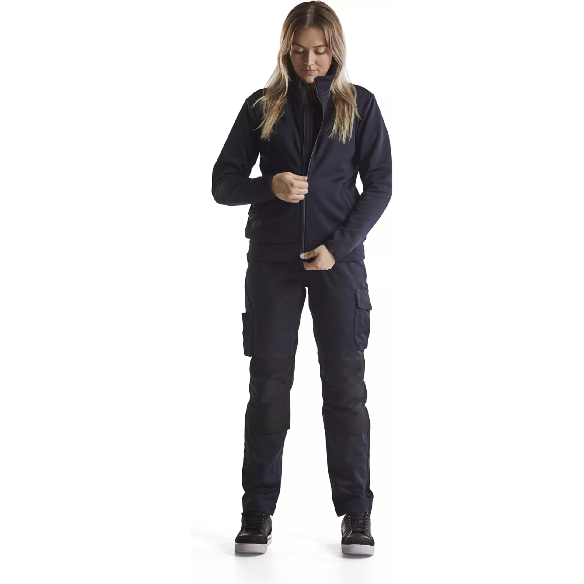 Blåkläder 339425268699, Ladies' Zip Sweatshirt, Dark Navy Blue/Black, image 5