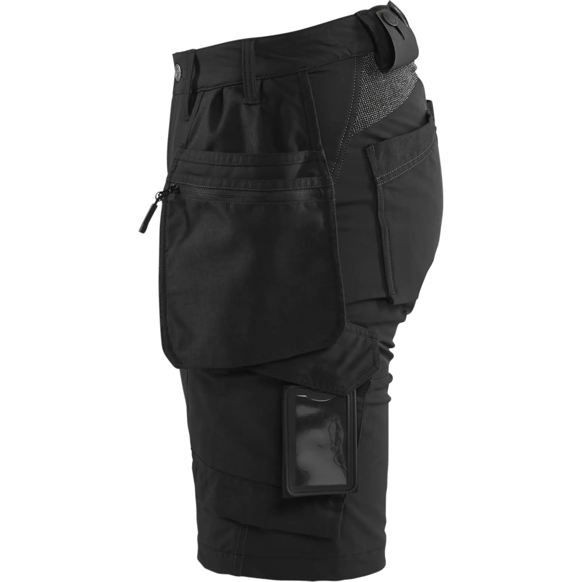 Blåkläder 718316459998, Ladies 4-Way Stretch Craftsman Shorts, Black/Dark Grey, image 3