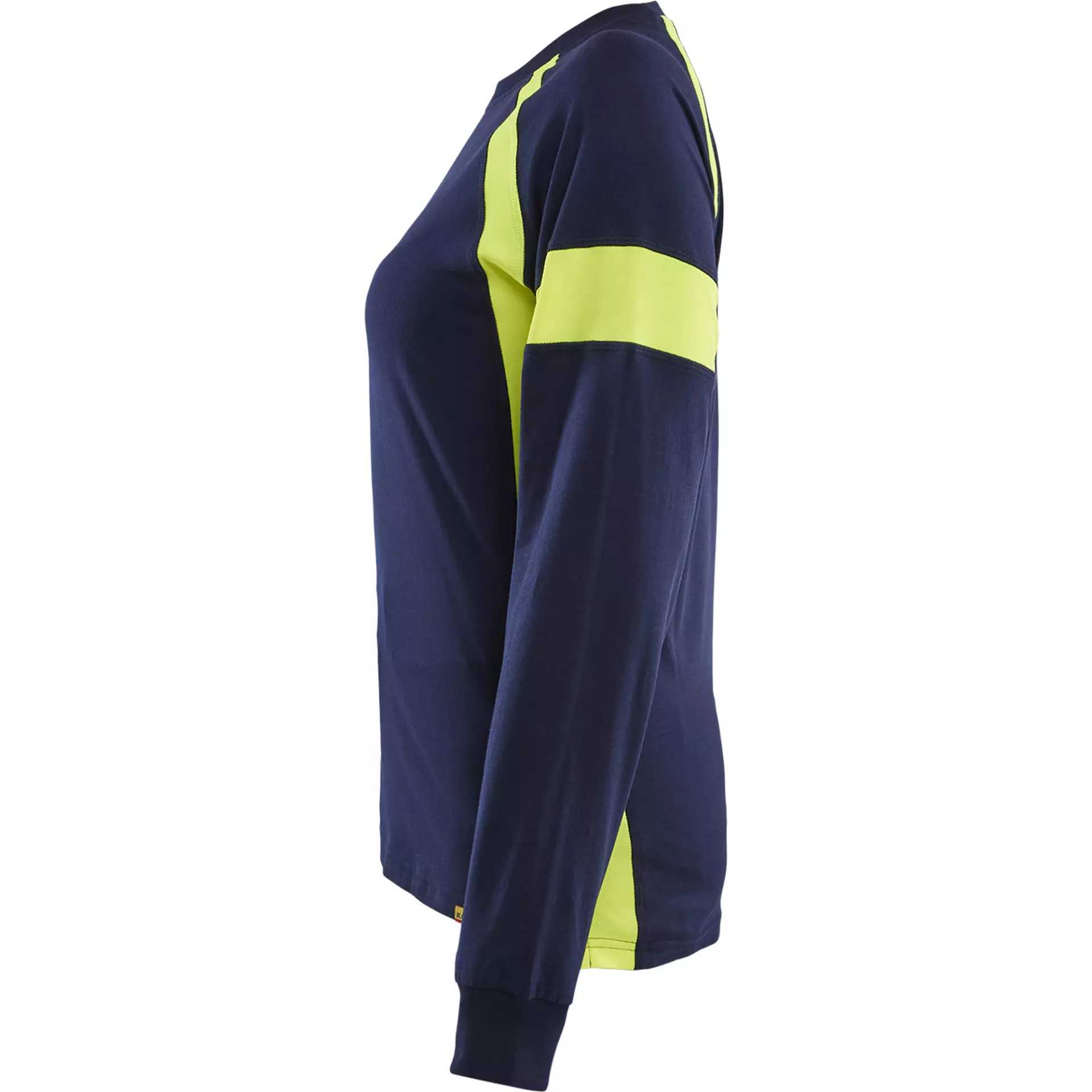Blaklader 352110308833, High Vis Women's Long Sleeve T-Shirt, Navy Blue/Yellow, image 3