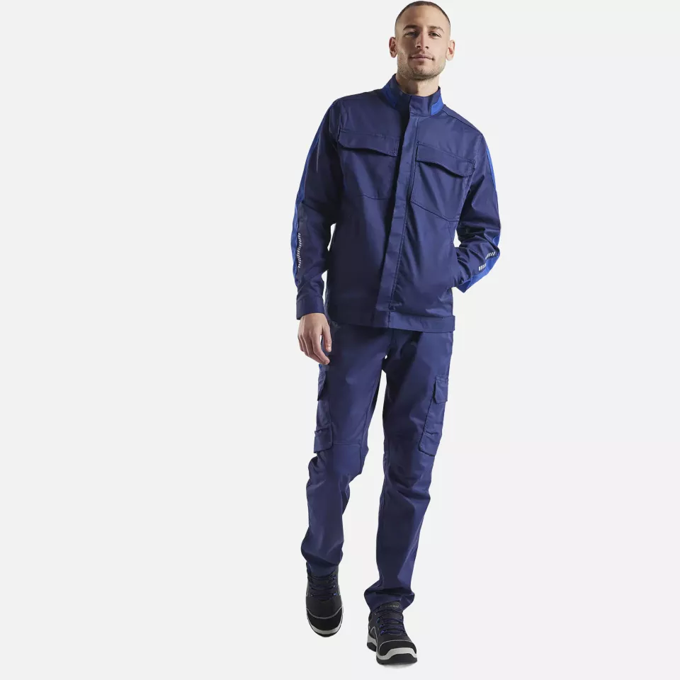 Blaklader 444418328985, Industry Stretch Jacket, Navy/Royal Blue, image 5, gallery thumbnail