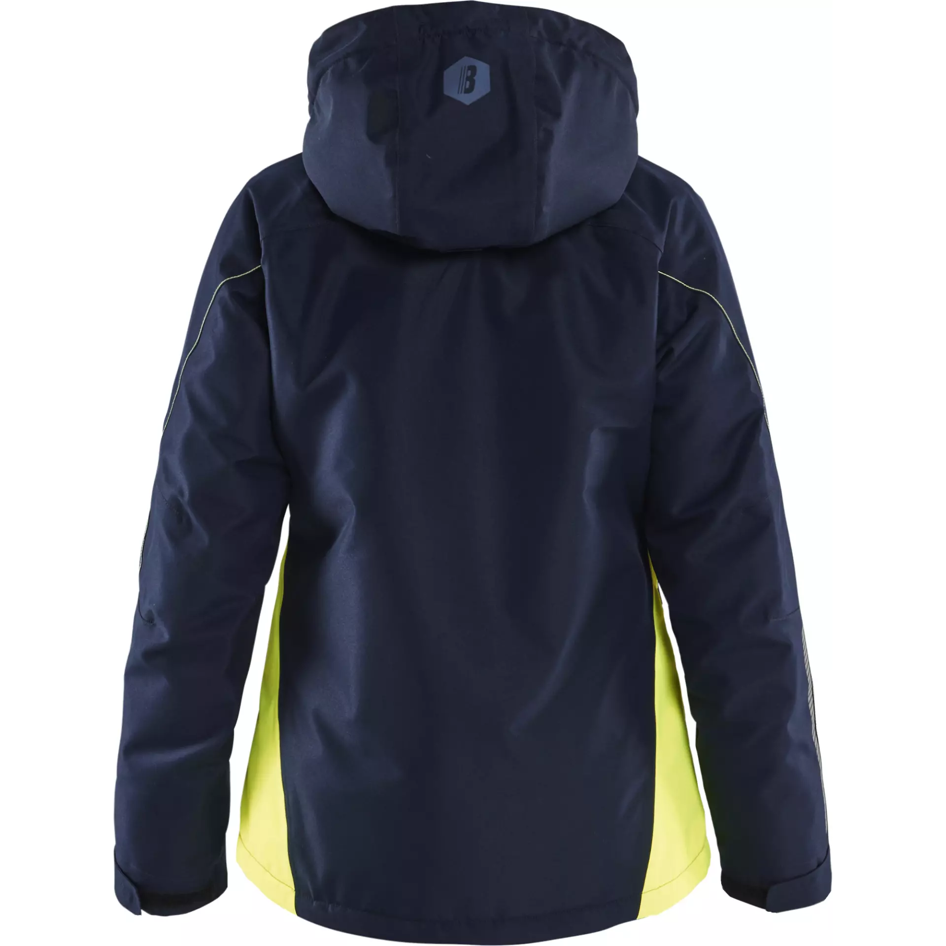 Blaklader 497219778633, Ladies Lined Lightweight Winter Jacket, Dark Navy/Yellow, image 4