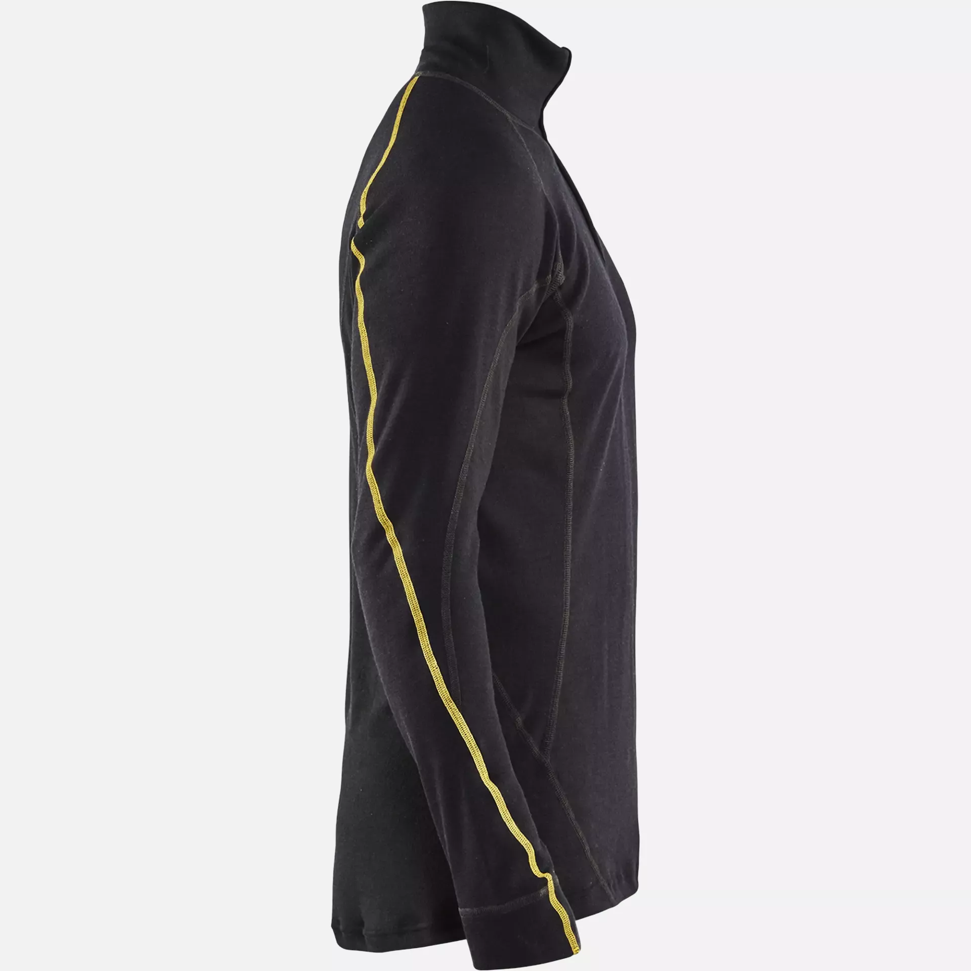 Blaklader 479610759900, Merino Wool Flame Resistant Half-Zip Undershirt, Black, image 2