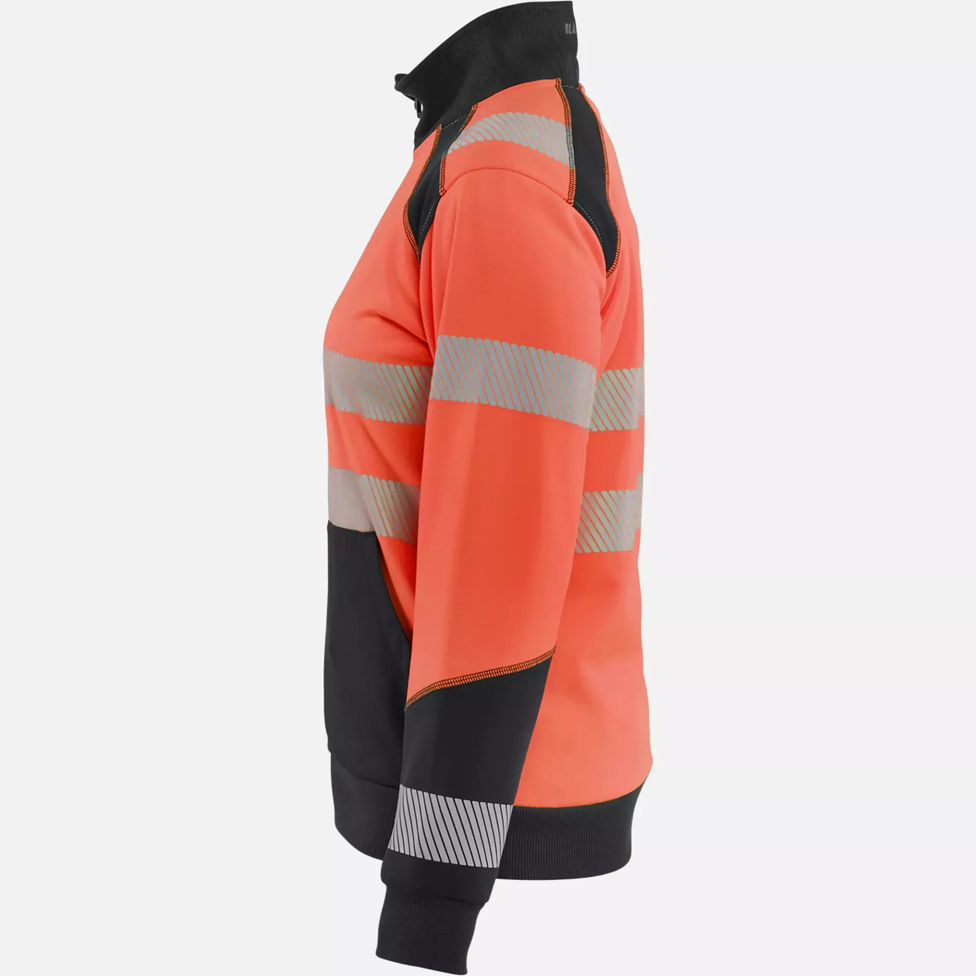Blaklader 350825285599, High Vis Ladies Zip Sweatshirt, Red/Black, image 3