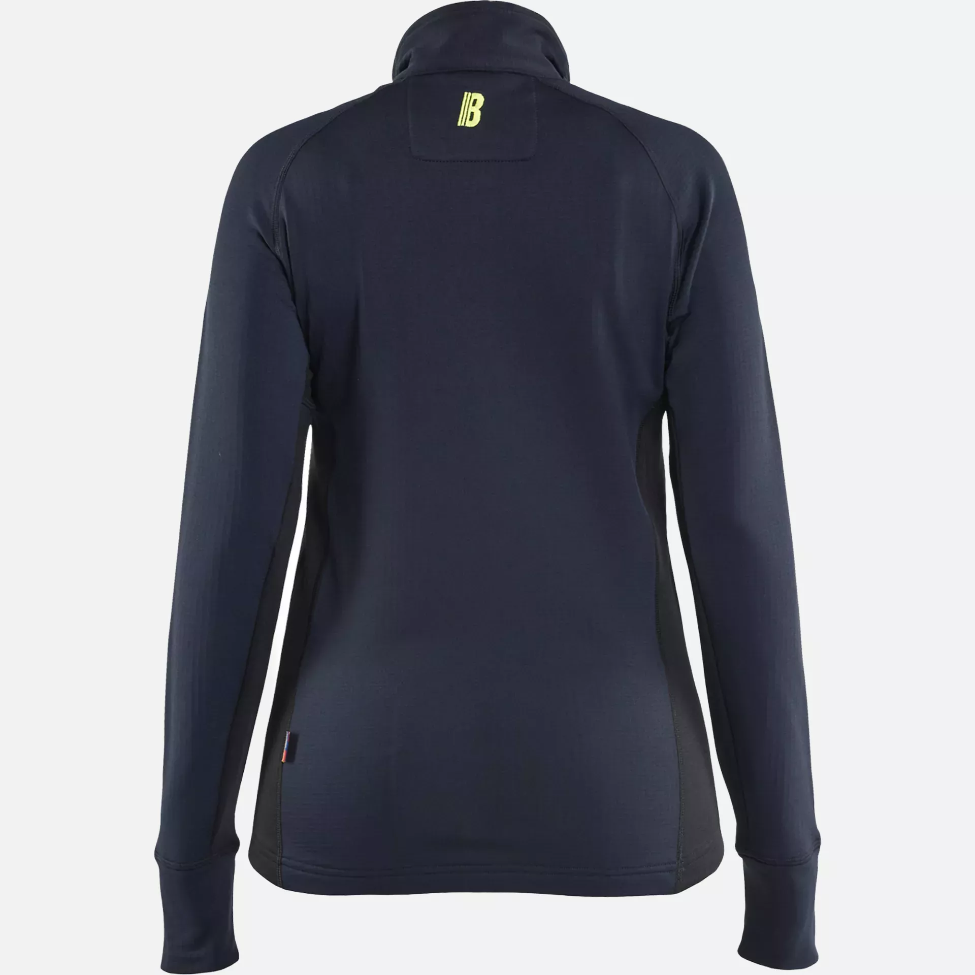 Blaklader 474525398633, STRIKER Ladies Fleece Jacket, Dark Navy/High Vis Yellow, image 4