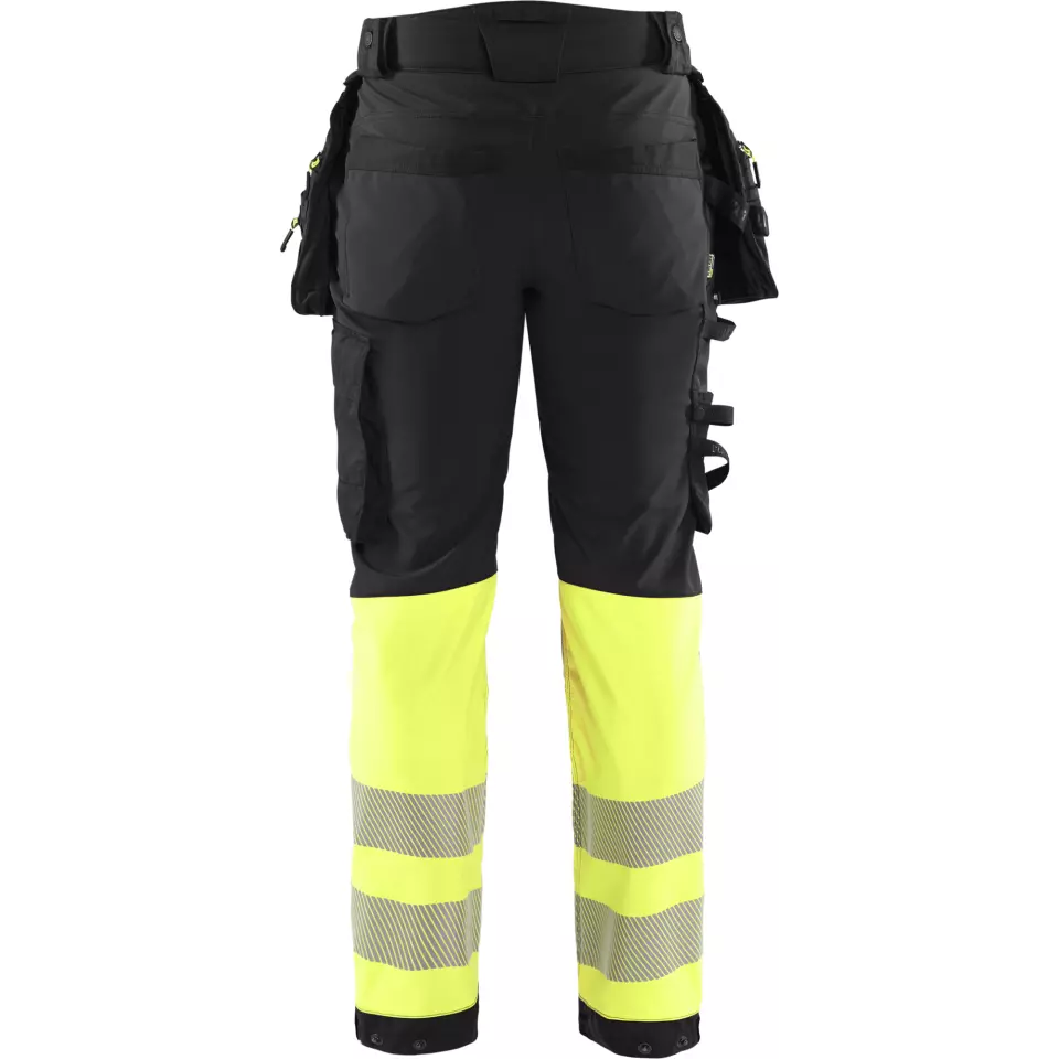 Blåkläder 182125139933, High Vis Softshell Work Trousers, Black/Yellow, image 4, gallery thumbnail