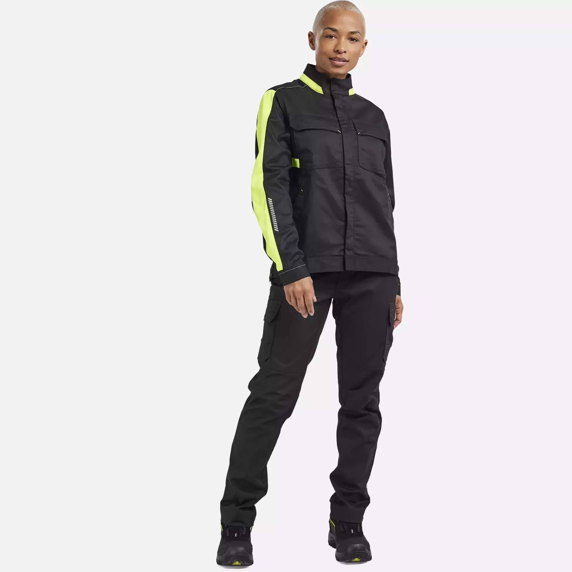 Blaklader 444318329933, Ladies Industrial Stretch Jacket, Black/Yellow, image 5