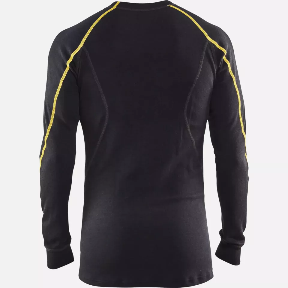 Blaklader 479410759900, Merino Wool Flame Resistant Undershirt, Black, image 4, gallery thumbnail