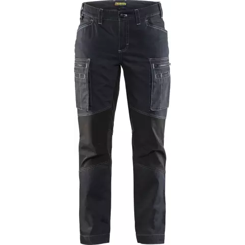 Blaklader Ladies Stretch Work Trousers, Navy/Black