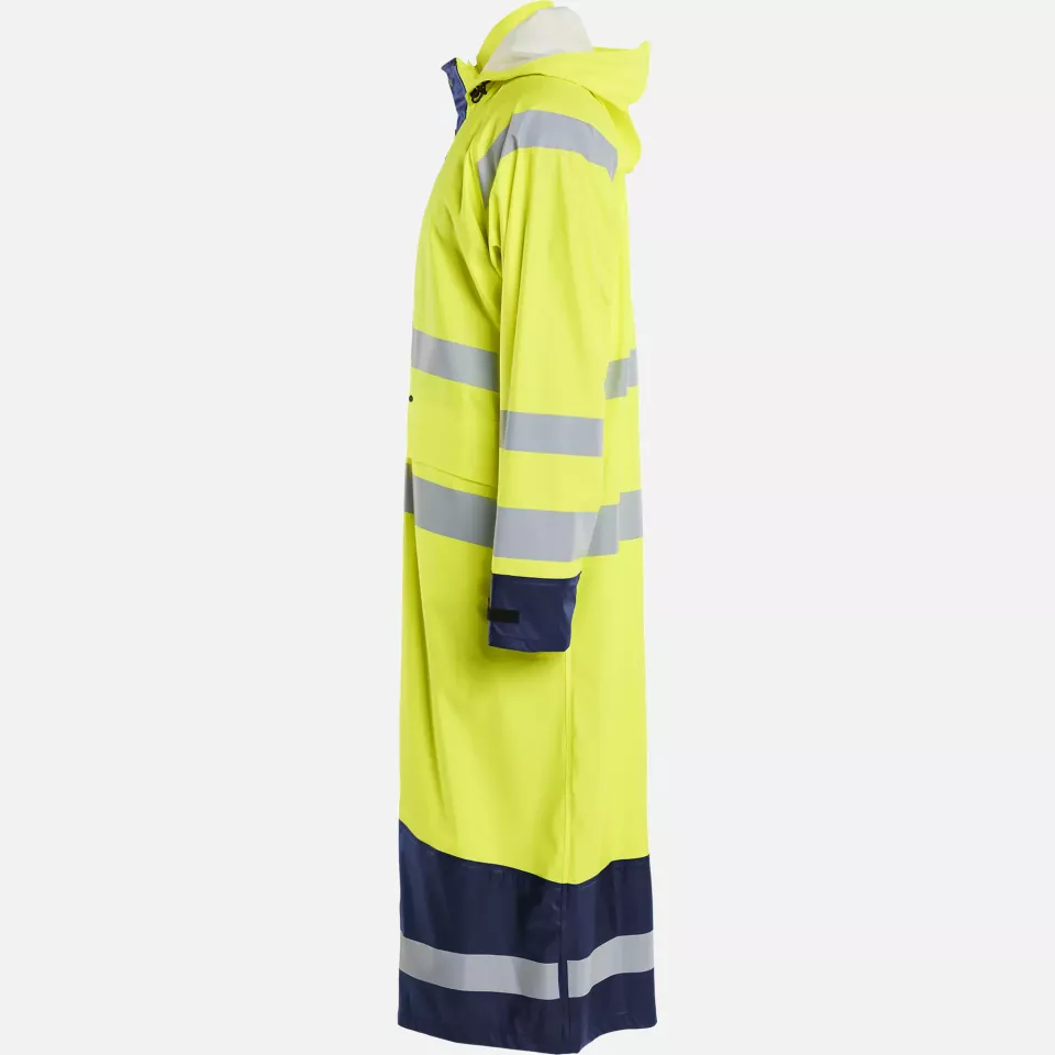 Blaklader 432520003389, High Vis Raincoat, Yellow/Navy, image 3, gallery thumbnail