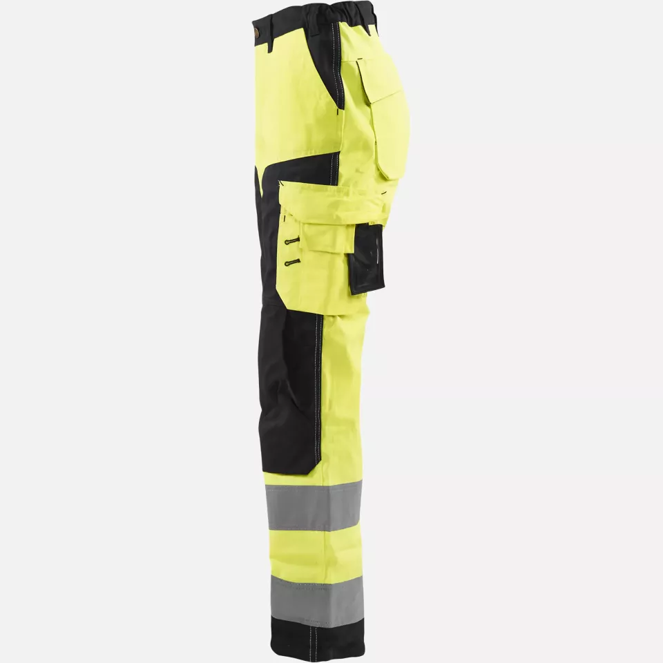 Blaklader 715518113399, High Vis Women's Work Trousers, Yellow/Black, image 3, gallery thumbnail