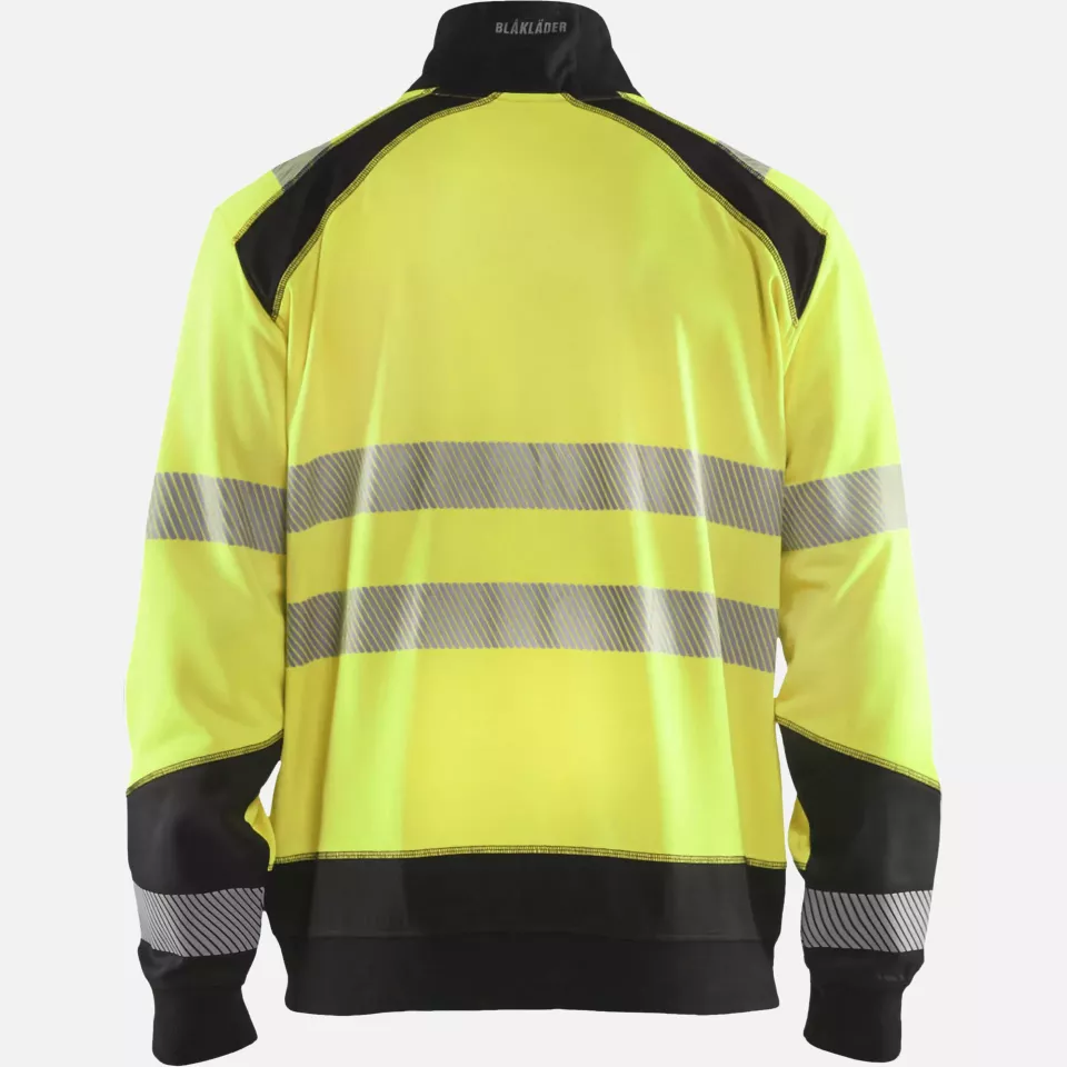 Blaklader 355825283399, High Vis Zip Sweatshirt, Yellow/Black, image 4, gallery thumbnail