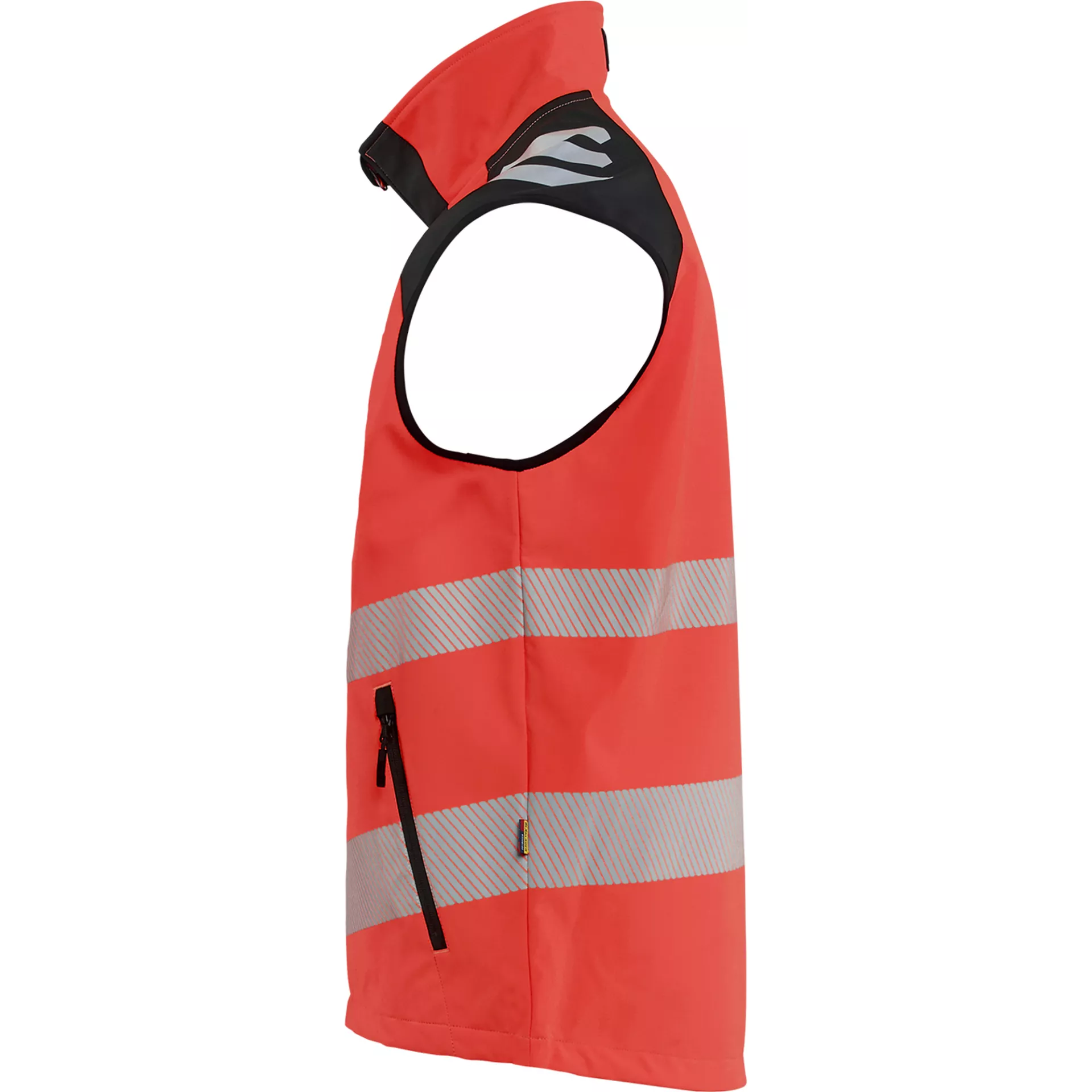 Blaklader 309125135599, Hi-Vis Softshell Vest, High Vis Red/Black, image 2