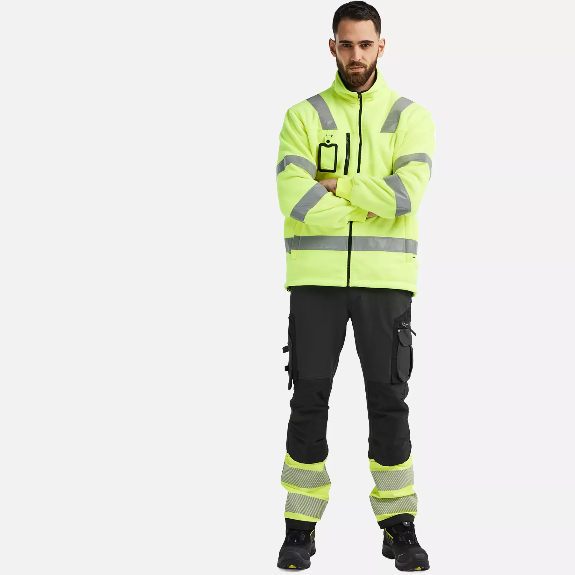 Blaklader 485325603300, High Vis Fleece Jacket, Yellow, image 5