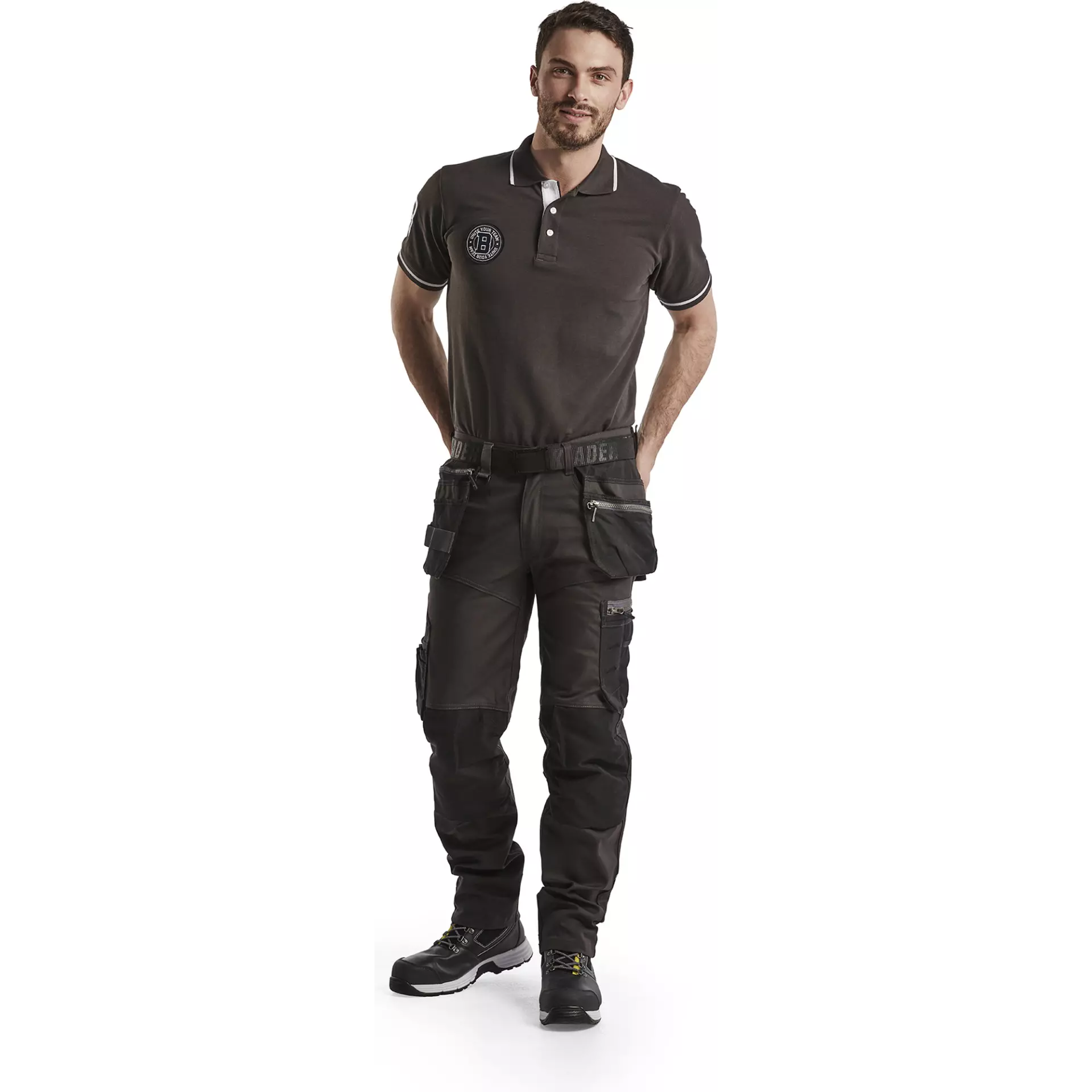 Blåkläder 159013439899, Stretch Craftsman Work Pants, Dark Grey/Black, image 5