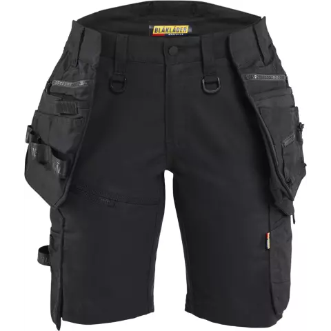 Blaklader STRIKER Ladies Stretch Craftsman Shorts, Black/Black