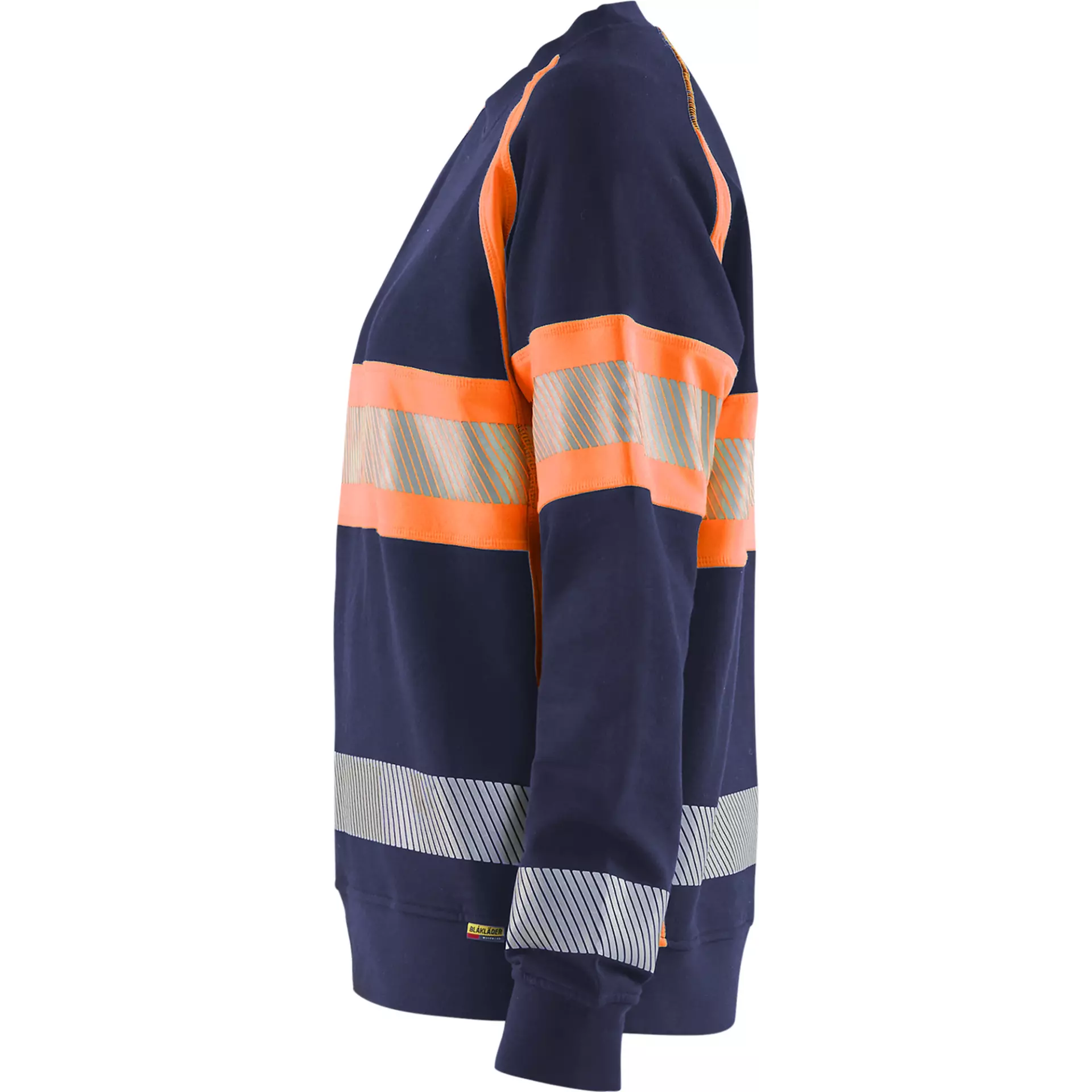 Blåkläder 340911588953, High Vis Women's Sweatshirt, Navy Blue/Orange, image 3