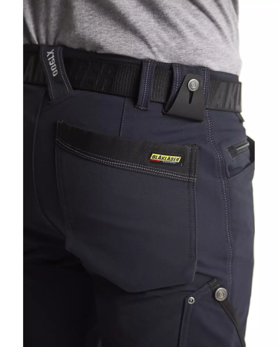 Blåkläder 198916448699, X1900 4-Way Stretch Craftsman Work Trousers, Dark Navy/Black, image 6, gallery thumbnail