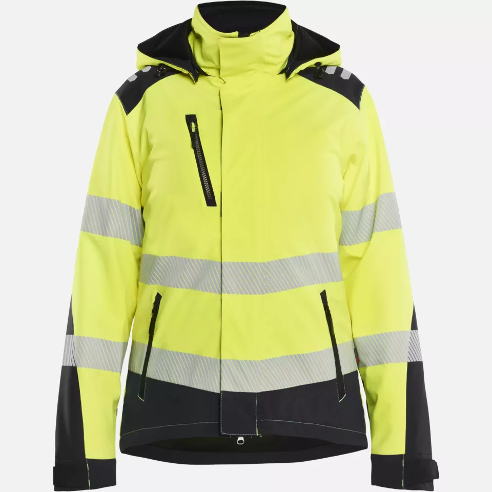 Blaklader 440125133399, High Vis Women's Lightweight Lined Softshell Winter Jacket, Yellow/Black, image 1, gallery thumbnail