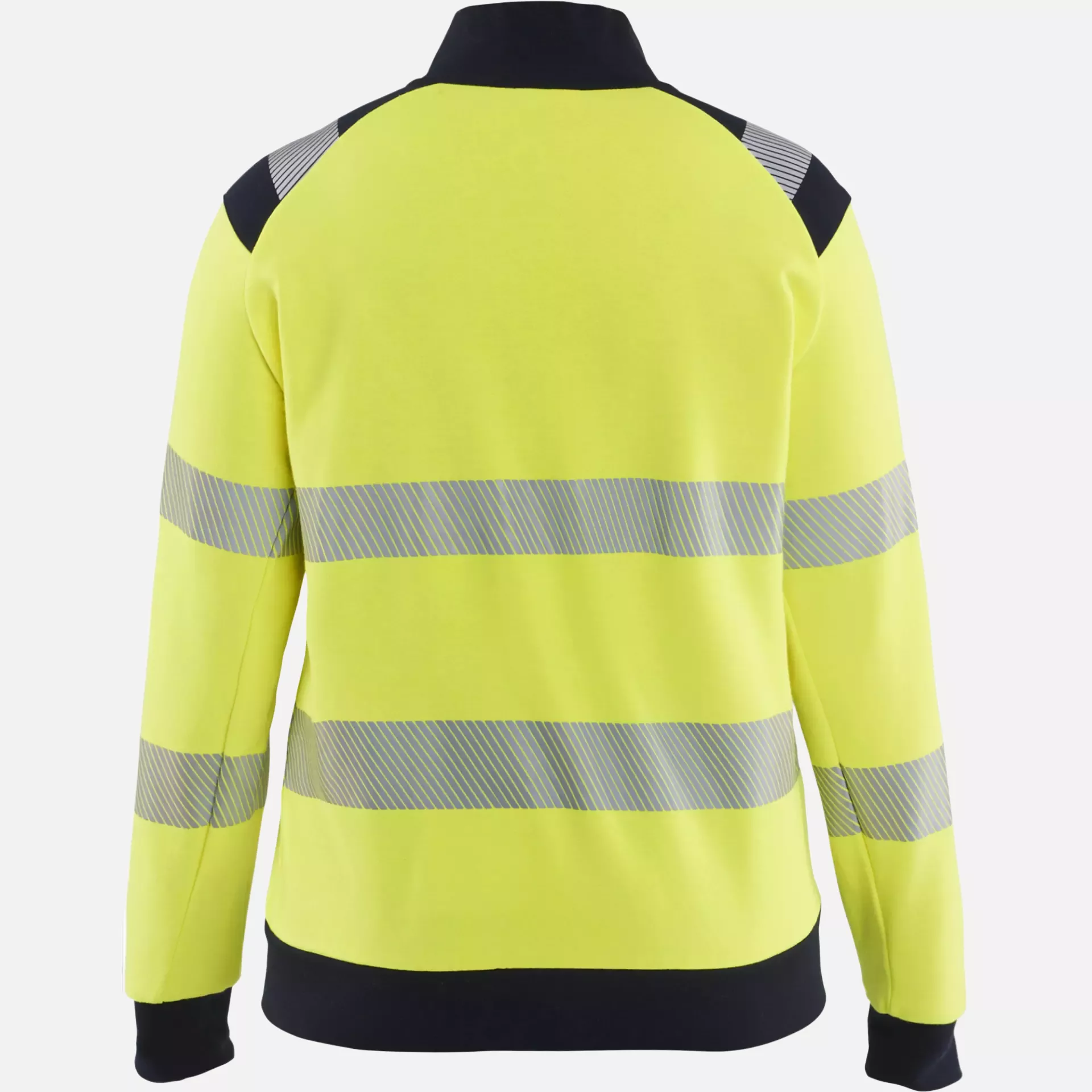 Blaklader 347117623389, Ladies Multi-Norm High Vis Sweatshirt with Zip, Yellow/Navy, image 4