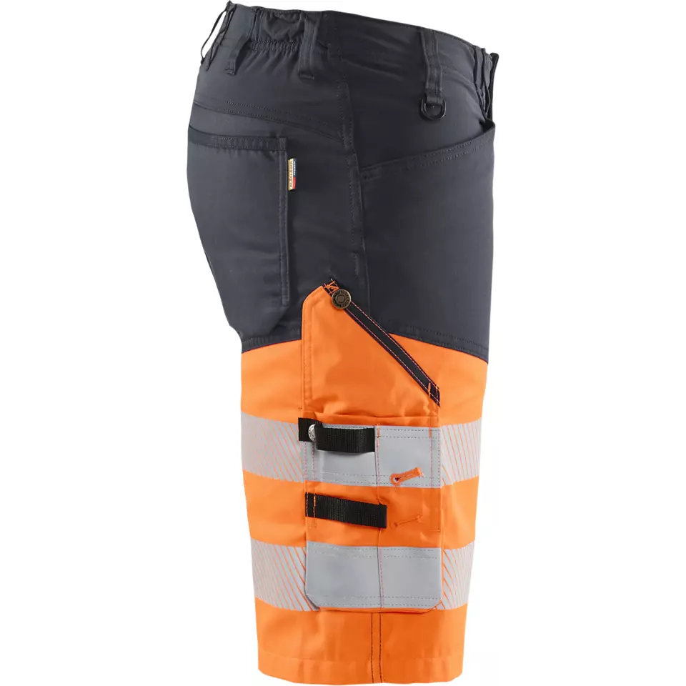 Blaklader 154118119653, High Vis Stretch Shorts, Mittelgrau/Orange, image 2, gallery thumbnail