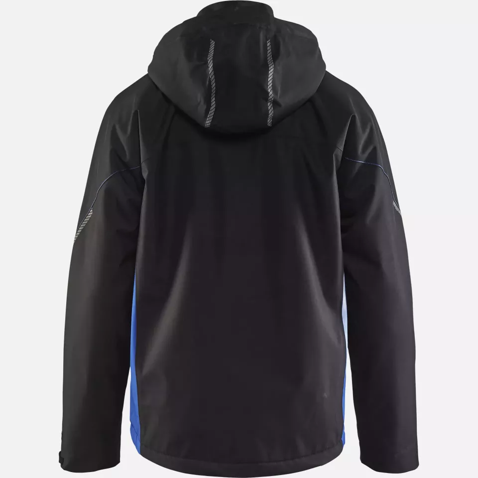 Blaklader 489019779985, Lined Lightweight Winter Jacket, Black/Cornflower Blue, image 4, gallery thumbnail