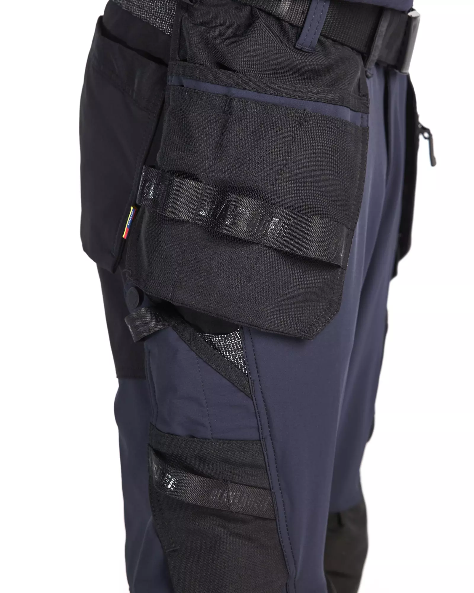 Blåkläder 152116458699, 4-Way Stretch Craftsmen Cargo Shorts, Dark Navy Blue/Black, image 6