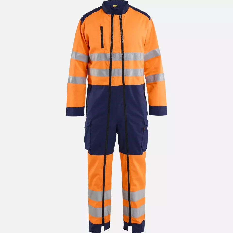 Blaklader 602018125389, High Vis Overall, High Vis Orange/Navy Blue, image 1, gallery thumbnail