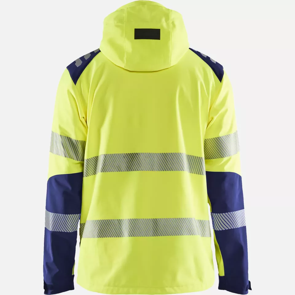 Blaklader 449125133389, High Vis Softshell Jacket, Yellow/Navy Blue, image 8, gallery thumbnail