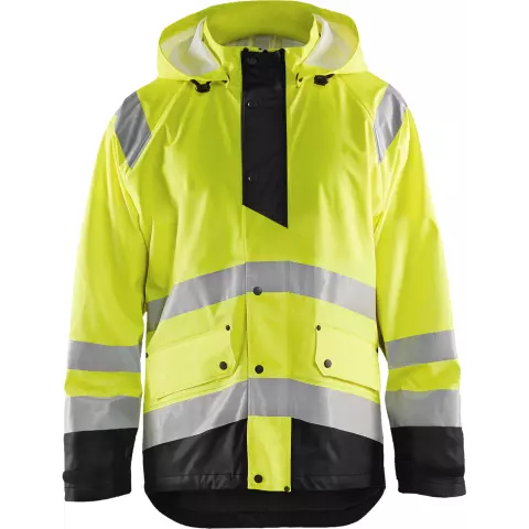 Blaklader High Vis Rain Jacket, Yellow/Black