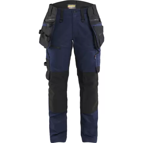 Blaklader STRIKER Ladies' Stretch Craftsman Work Trousers, Dark Navy Blue/Black