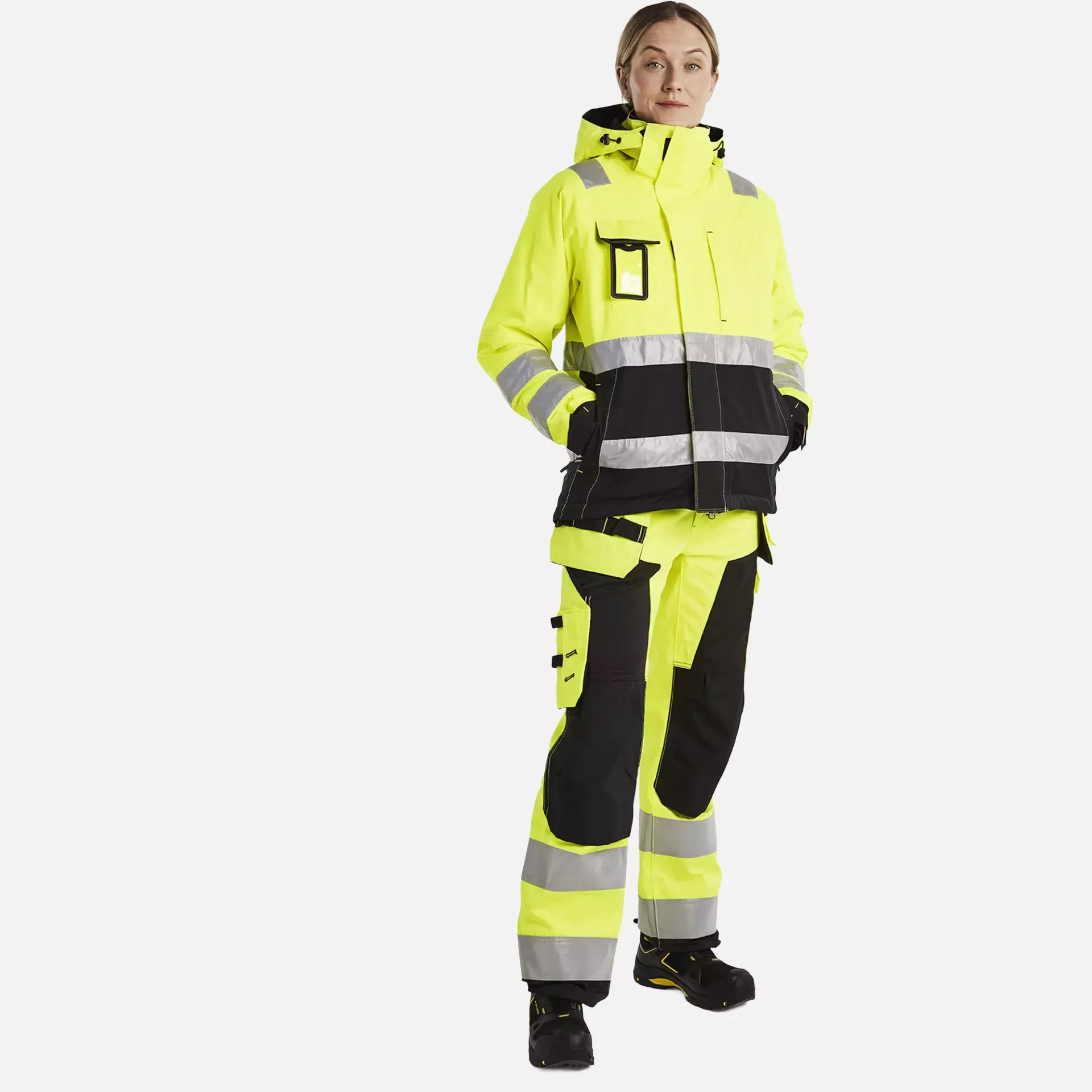 Blaklader 487219873399, High Vis Ladies Winter Jacket, Yellow/Black, image 5