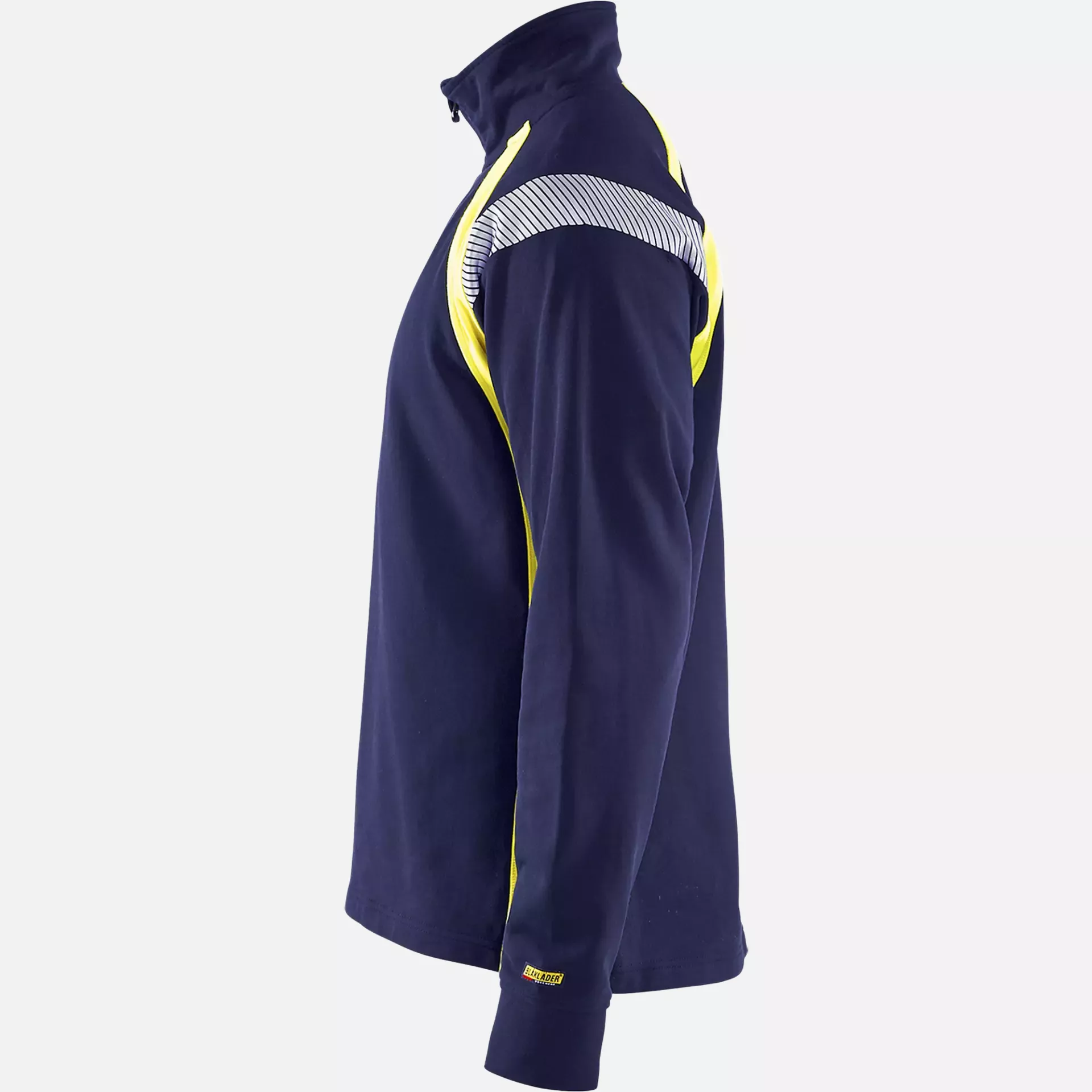 Blaklader 343211588933, Half-Zip Sweatshirt, Navy Blue/ Yellow, image 3
