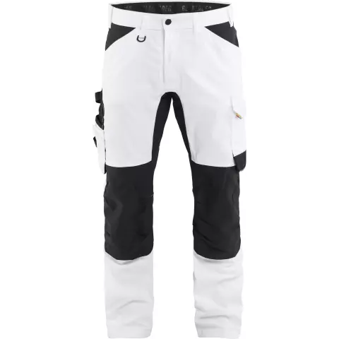 Blåkläder Stretch Painters Trousers, White/Black