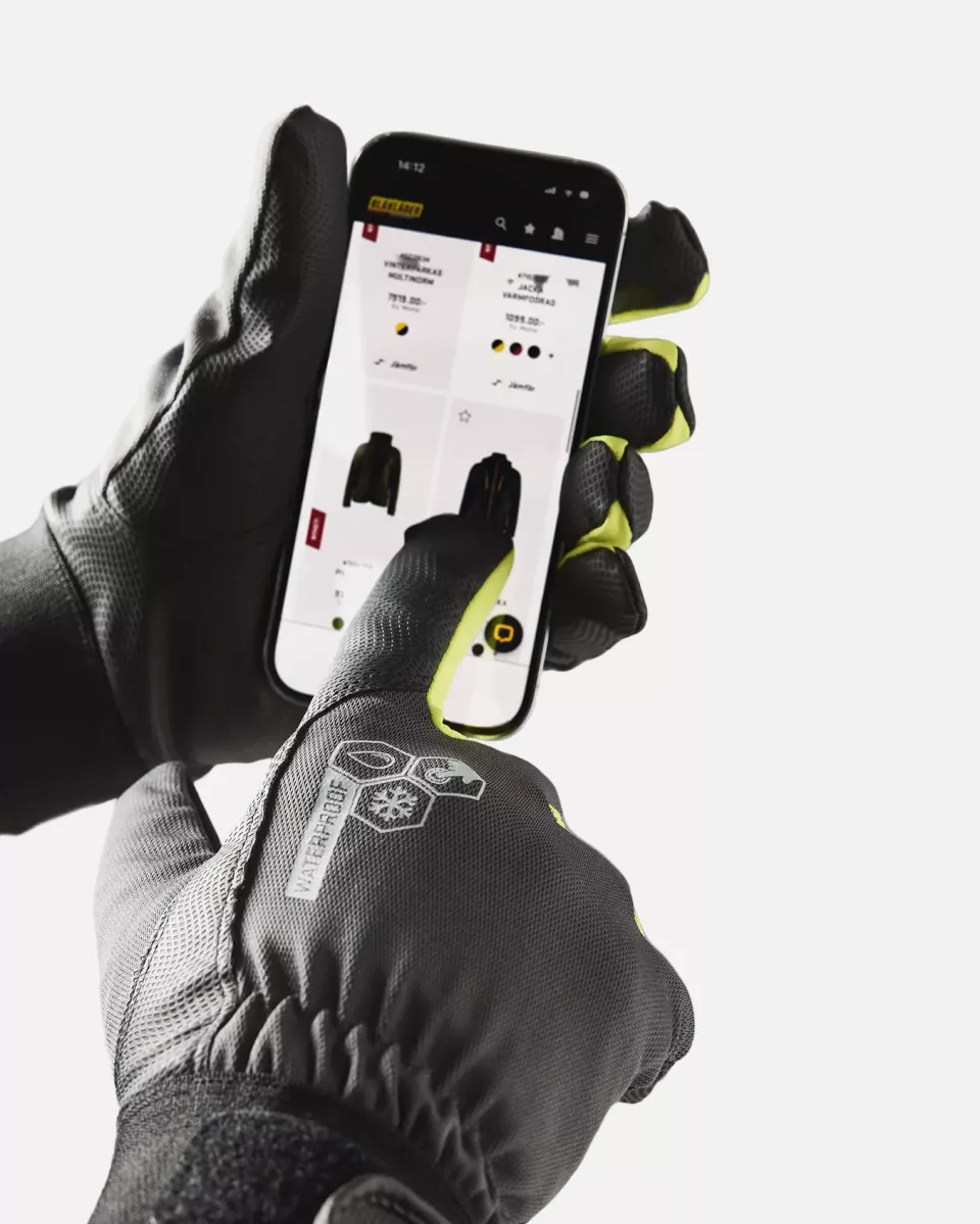 Blaklader 287614049700, Touch Lined Waterproof Work Glove, Anthracite Grey, image 2, gallery thumbnail