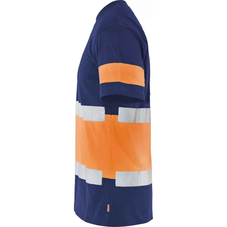 Blaklader 338710308853, High Vis T-Shirt, Navy Blue/Orange, image 3, gallery thumbnail