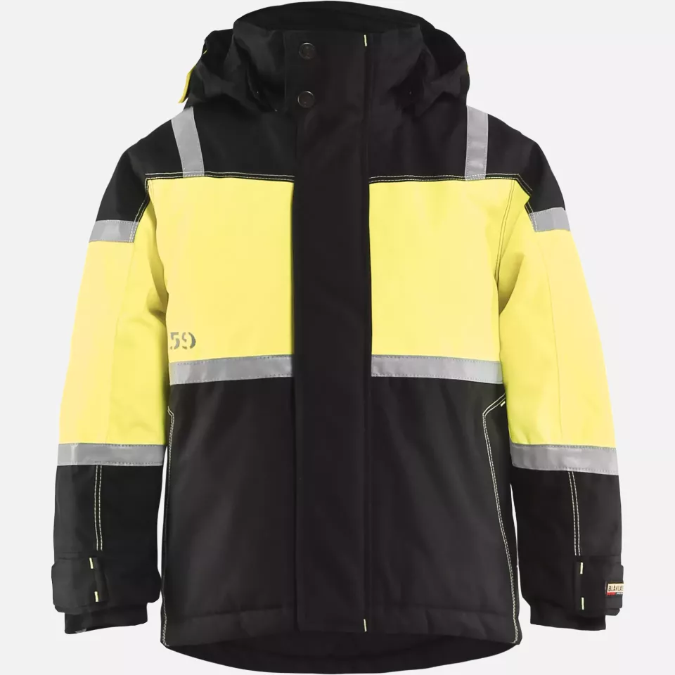 Blaklader 485819779933, Children's Winter Jacket, Black/Yellow, image 1, gallery thumbnail