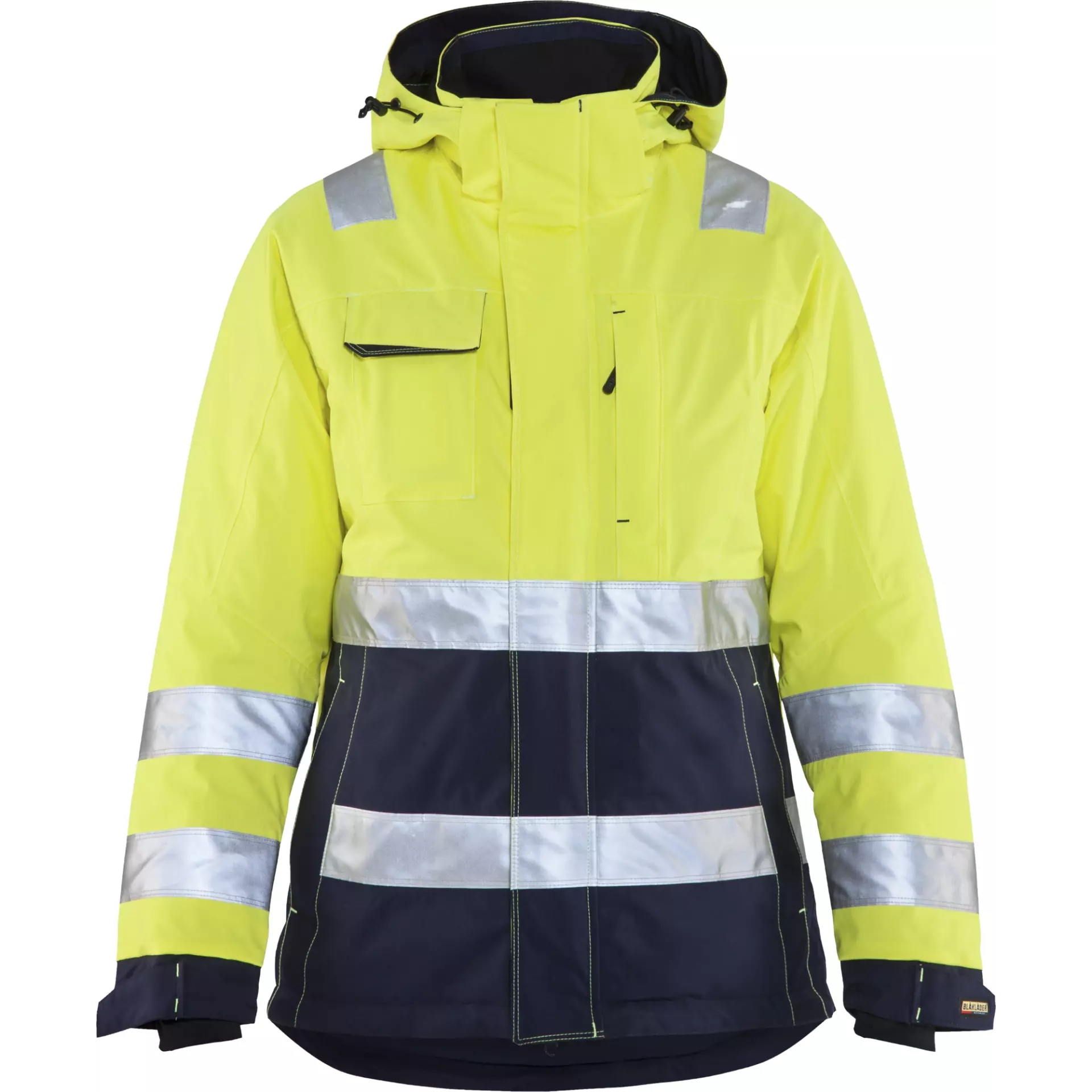 Blaklader 487219873389, High Vis Women's Winter Jacket, Yellow/Navy Blue