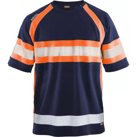 Blaklader High Vis UV Protection T-Shirt, Navy/Orange